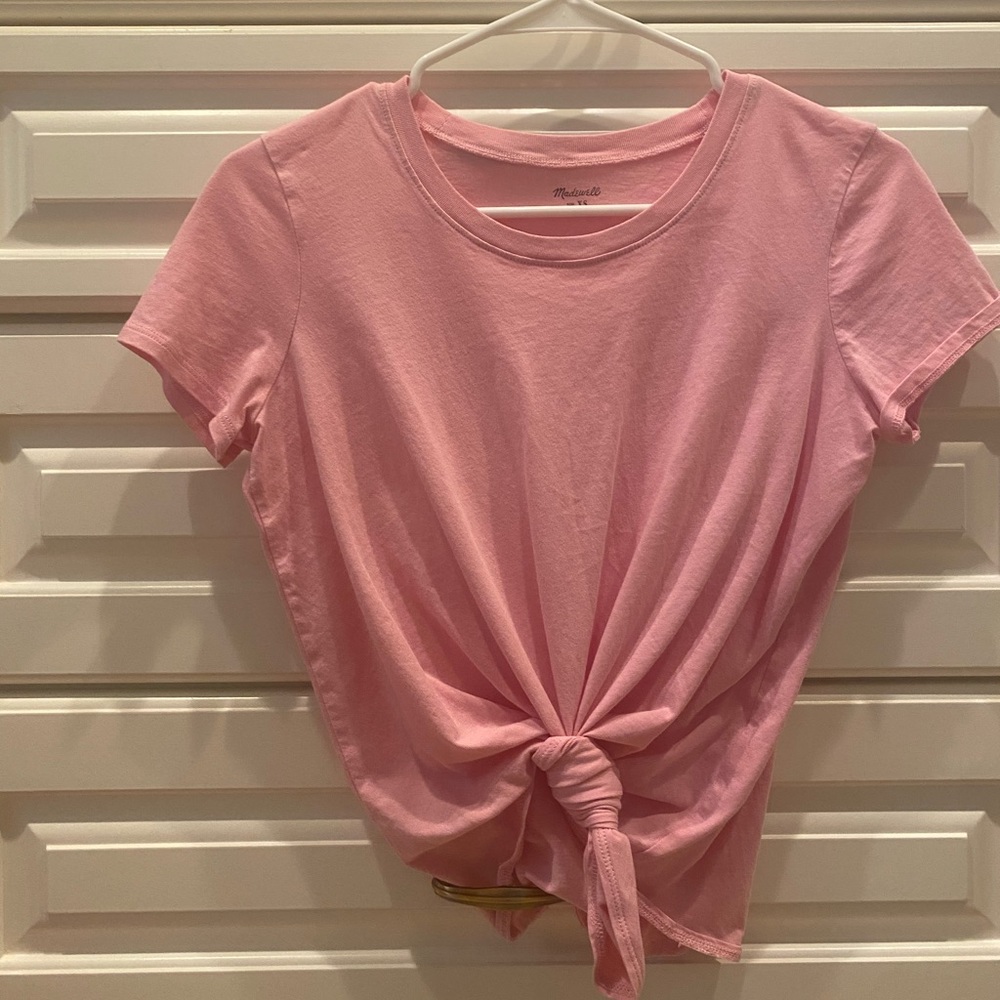 Madewell Pink Tie T-Shirt